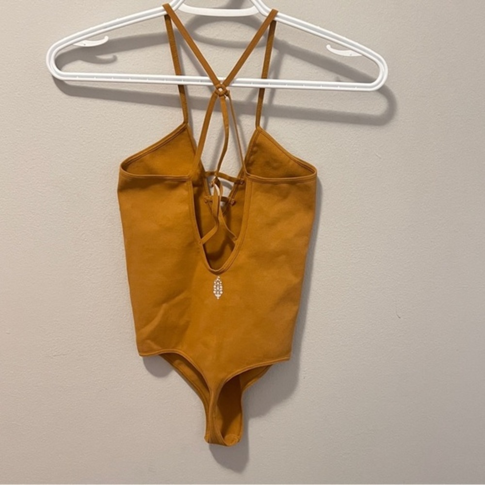 Free People Dance All Night Bodysuit, Orange Size M/L - Picture 3 of 5